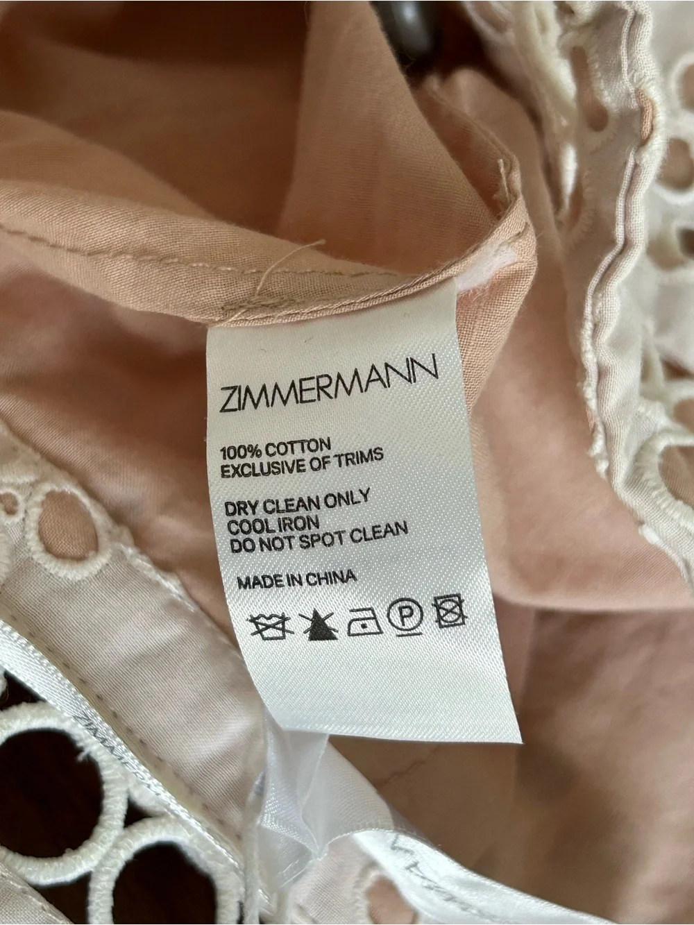 NWT Zimmermann Jaya Wave Scalloped Eyelet Short Size 0 US 2-4 Ivory - Picture 6 of 6